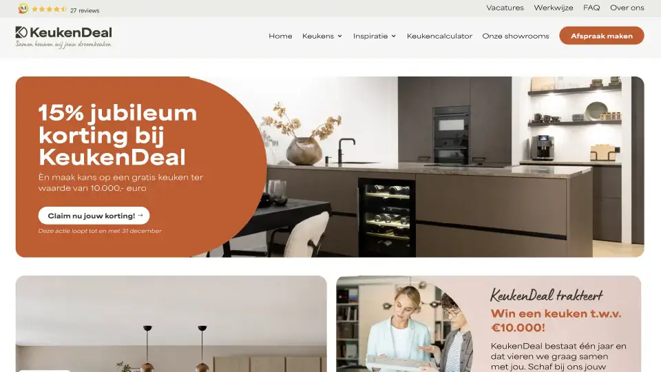 Website van KeukenDeal
